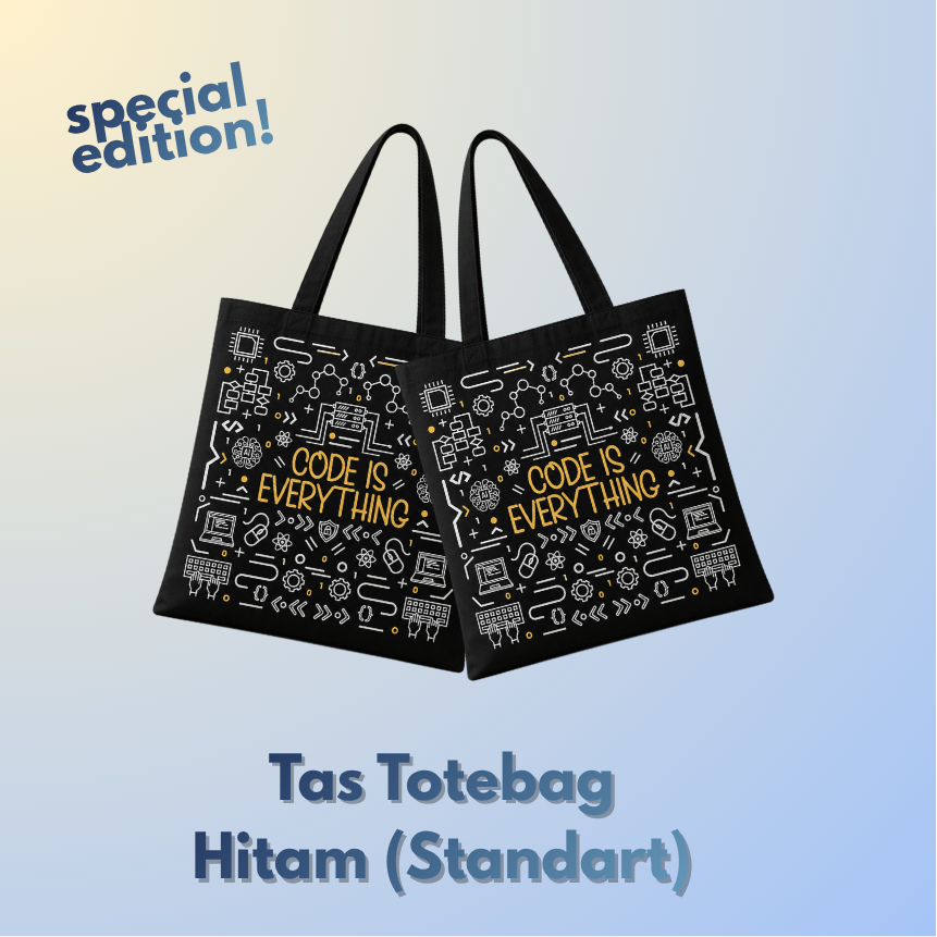 Tas Totebag: Hitam
