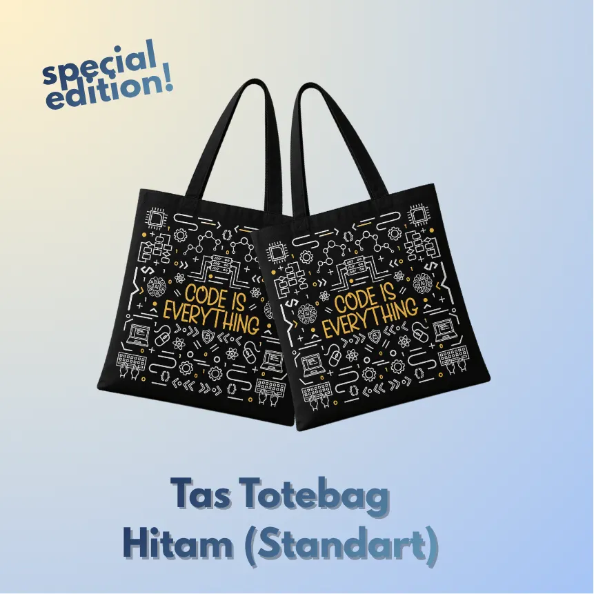 Tas Totebag: Hitam