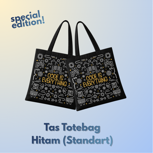 Tas Totebag: Hitam [ READY STOK ]